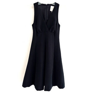 ModCloth | Womens Black Sleeveless V-Neck Empire Waist Fit Flare Dress Size XXS